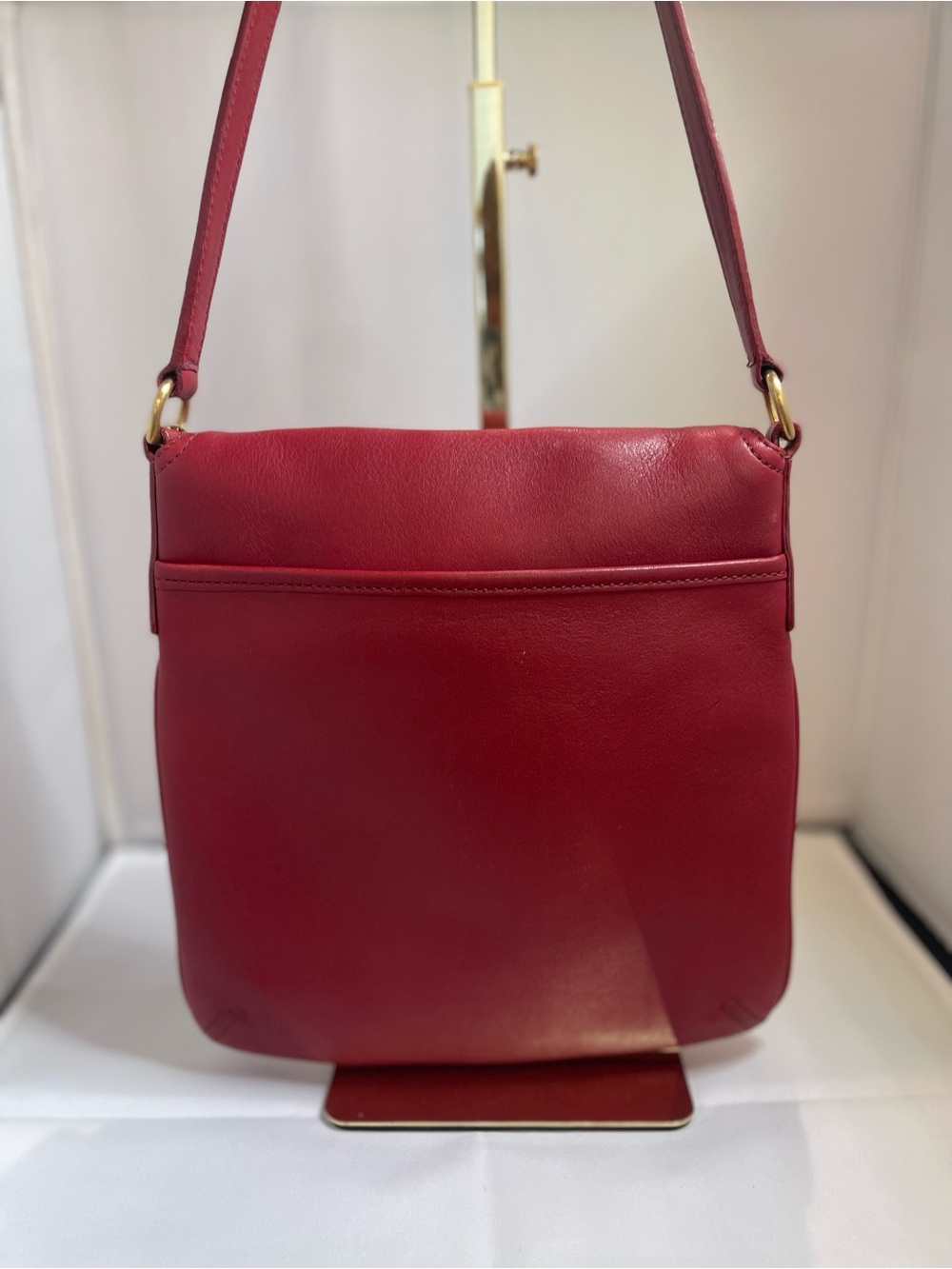 Vintage Coach Red Legacy Slim Flap Bag (9592) - Picture 2 of 9